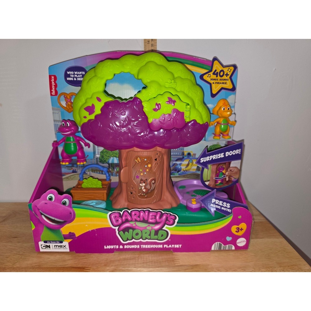Barney's World Lights & Sounds Treehouse Playset Fisher-Price new